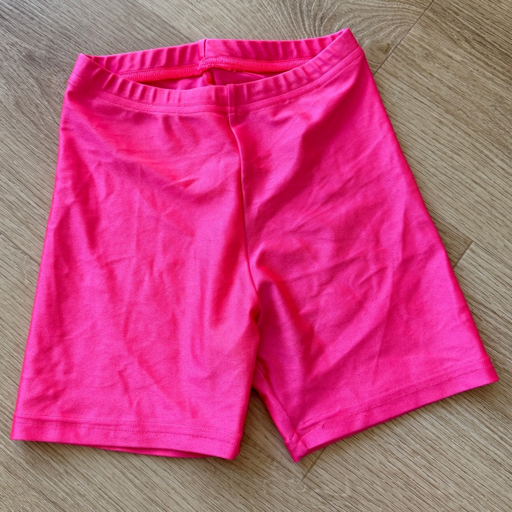 American Apparel Made In USA Hot Neon Pink Biker Shorts
